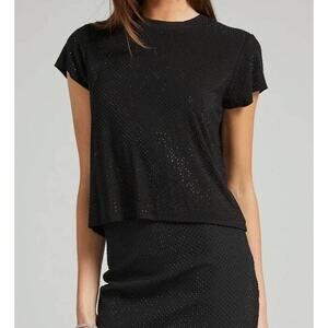 NEW NWT Generation Love Gabs Crystal Top Black size Small